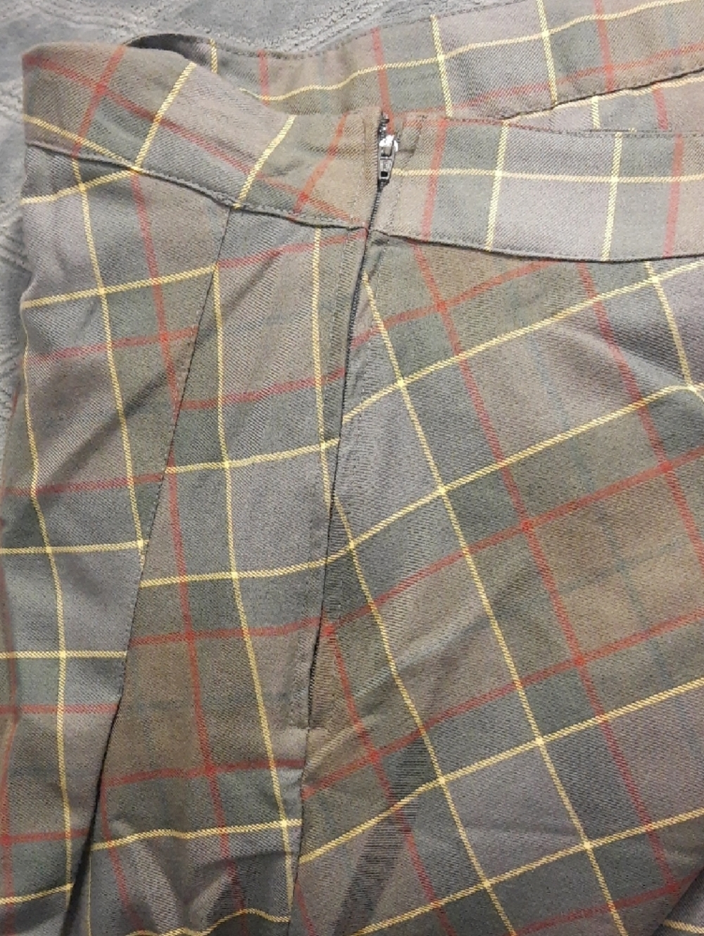 torrid Olive Plaid Wrap Skirt with Buckle Straps - Picture 5 of 5